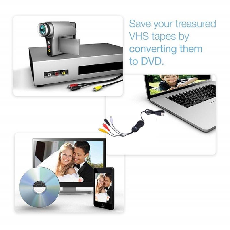 Portable Video Capture Device Converts Analogs Signal To Digital Format Via USB2.0 Support CVBS S Video Input For PC