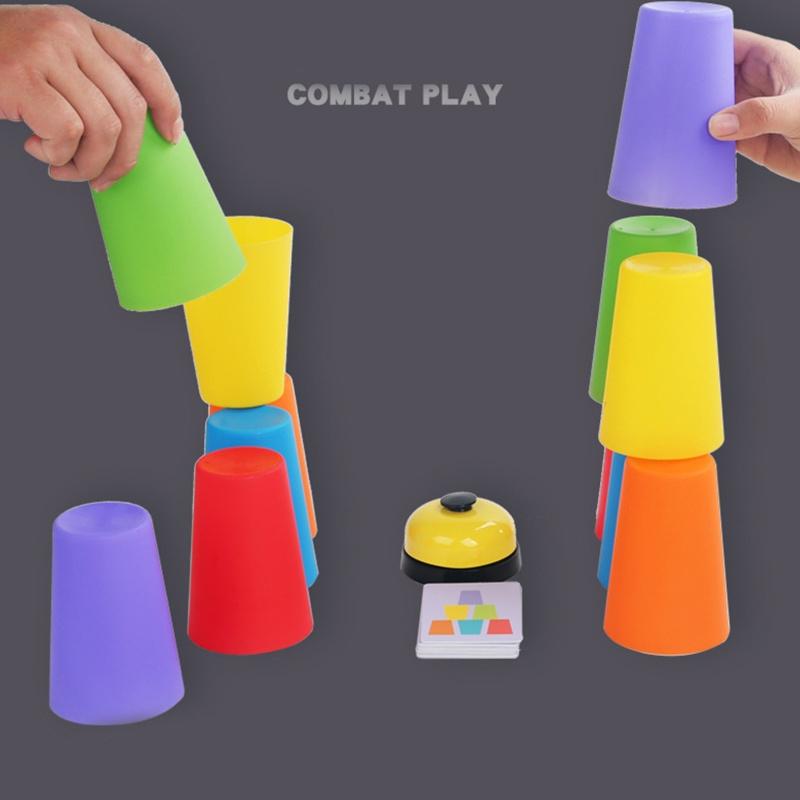 Double Battle Vliegende Racing Cup Snelheid Cup Stapelen Cups Speelgoed Educatief Speelgoed Voor Kinderen Concurrerende Vouwen Cups Kids Training Toy