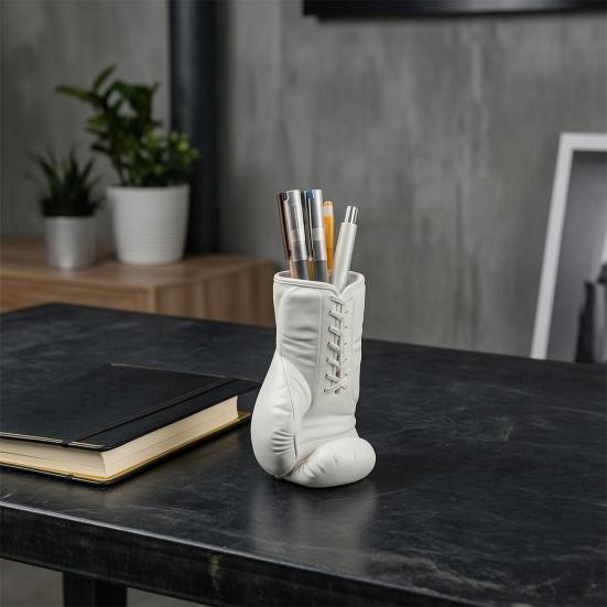 3D-gedruckter Boxhandschuh-Stiftehalter, Mattes Schreibtisch-Organisationssystem mit stabiler Basis, Hohlfach mit großer Kapazität für Stifte, Schreibwaren, Kreative Sport-Dekoration, Geschenk
