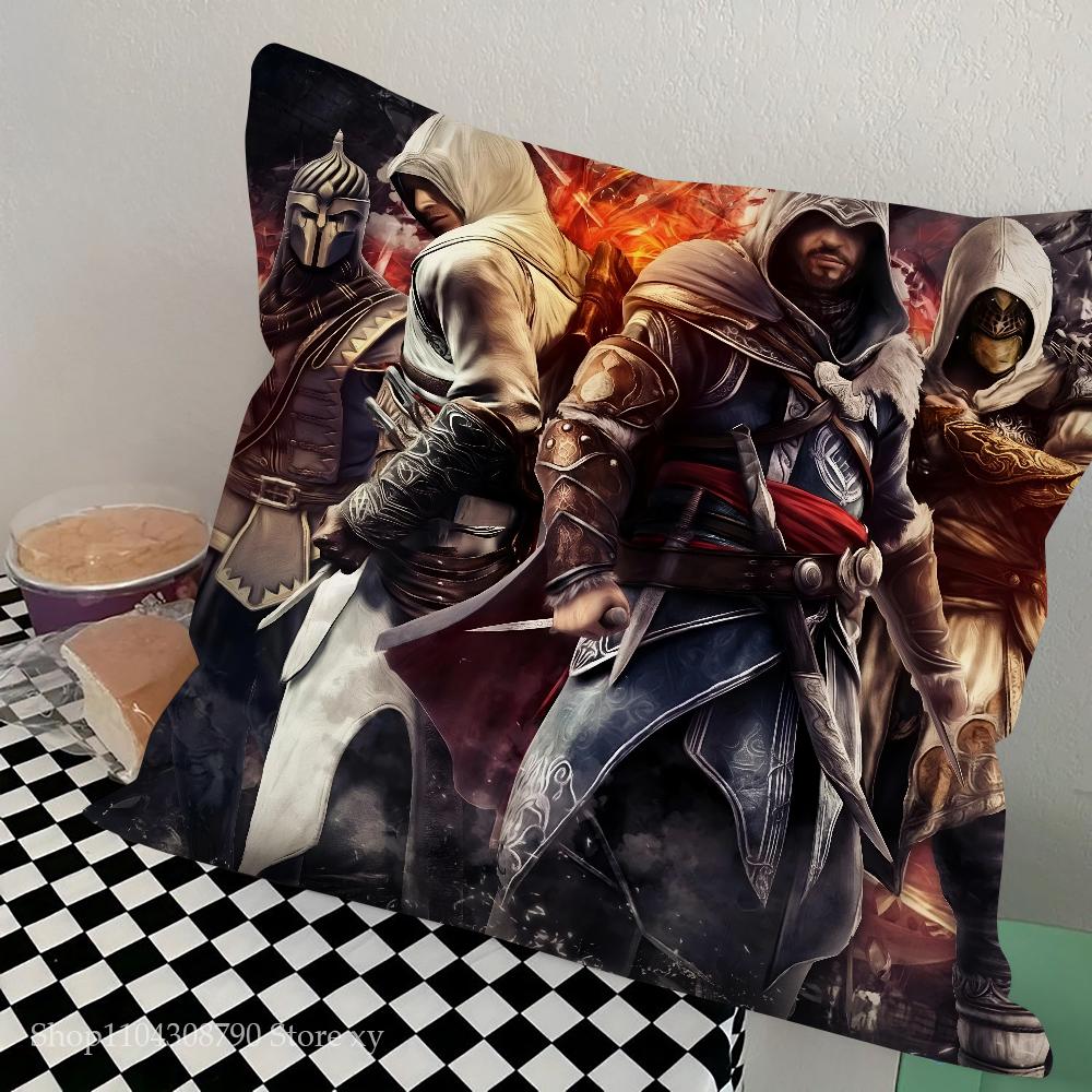 Game A-Assassins Creed Pillow Case Square Pillow Bedroom Sofa Leisure Comfort Cushion Car Living Room Home Decoration
