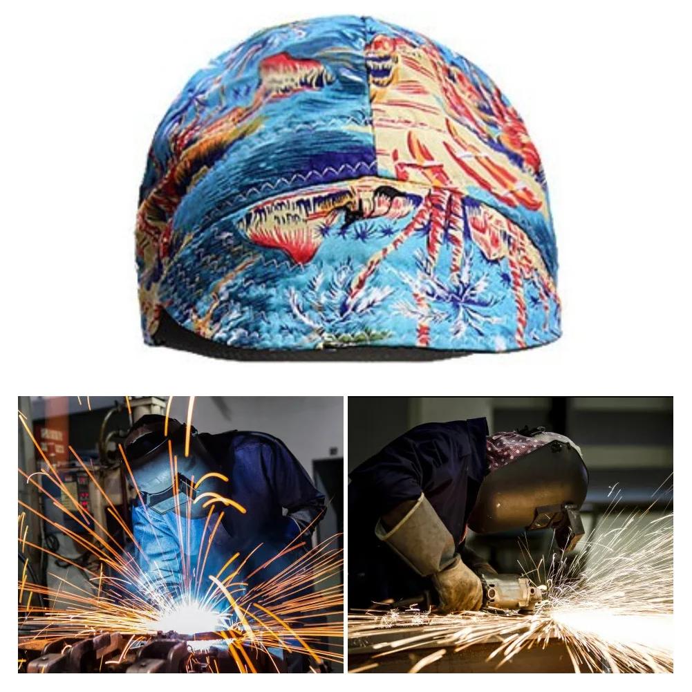 Welder Work Cap Anti-scalding Flame Resistant Welding Hat Welding Protective Hats Head Protective Cover Welder Protection Hat