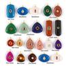 1PC Natural Stone Brass Charms 18K Gold Plated Cubic Zirconia & Gemstone Geometric Pendants for Women Diy Necklace Making