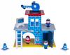 Wooden Police Station, 2 Floors - Helicopter, 3 Figures, ECO Set