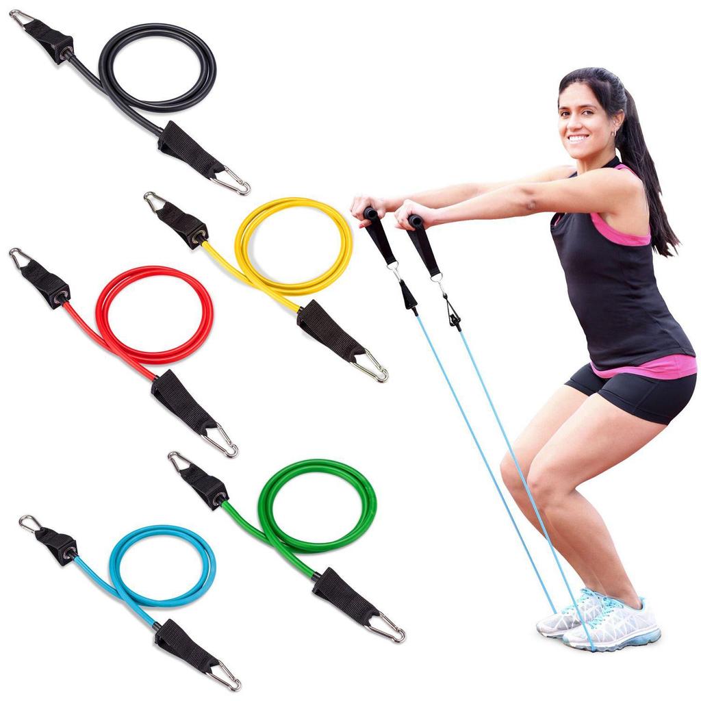 11-Piece Adjustable Multifunctional Resistance Band Set for Latissimus Dorsi Exercise and Training