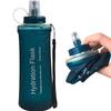Foldable Sports Water Bottle with Filter for Running, Cycling, Hiking - Outdoor Portable Soft TPU Design
