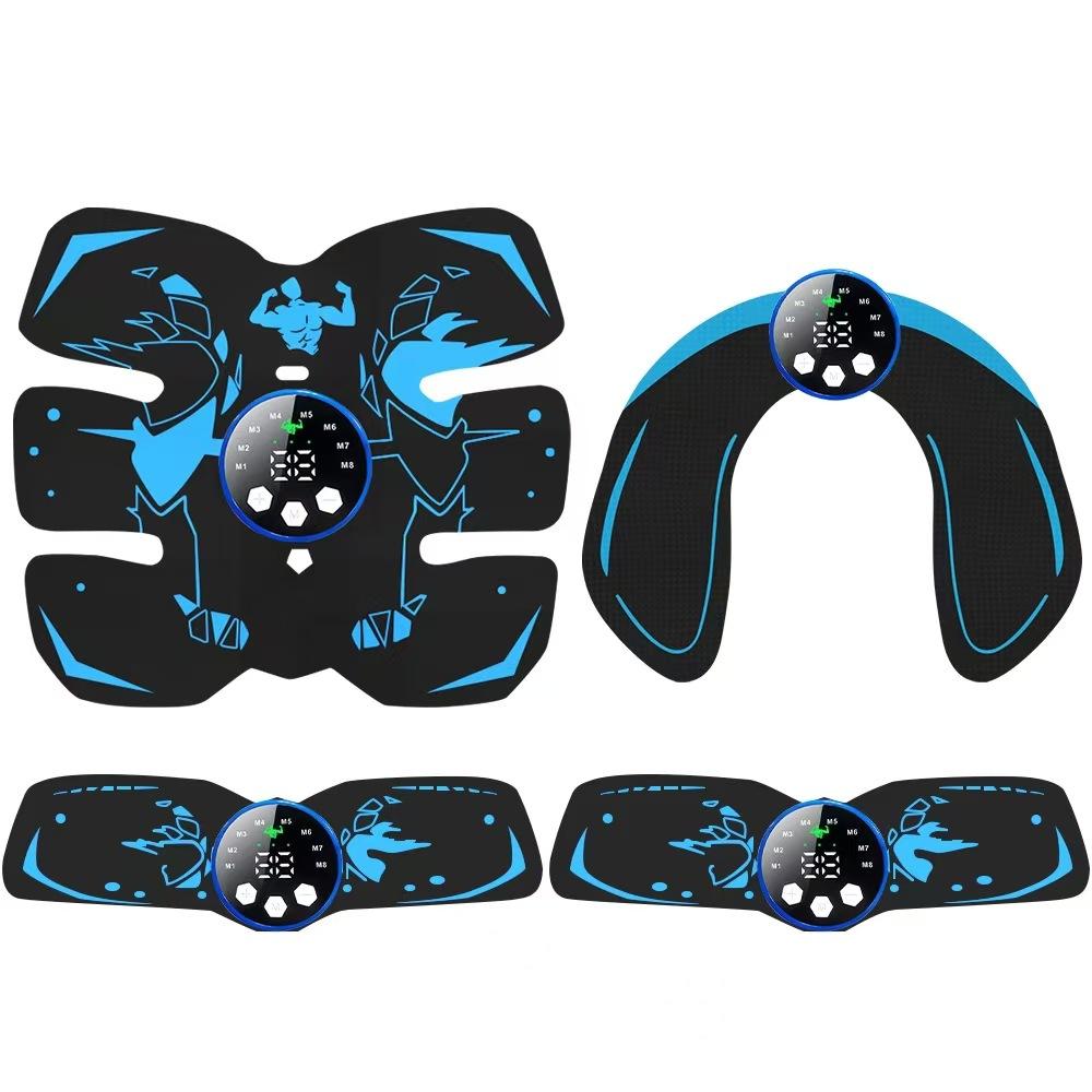 EMS Abs Trainer Rechargeable Abdominal Muscle Stimulator Belt With Multiple Fitness Modes For Core Workout And Home Gym Use