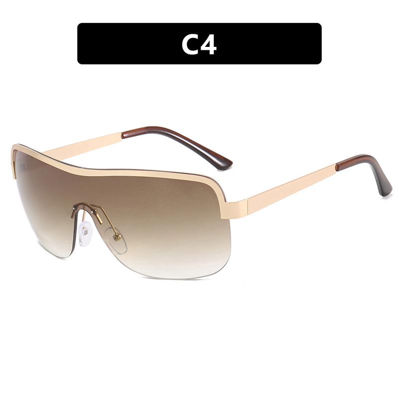 One-Piece Sunglasses Y2K Sunglasses Half-Frame Street Sunglasses Personality
