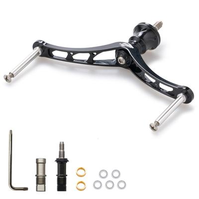 HEIGHTEN Reel Handle For Shimano DAIWA Universal Spinning Reel 80/92/95/98/110mm (No Knob) (80mm - Black) (110)