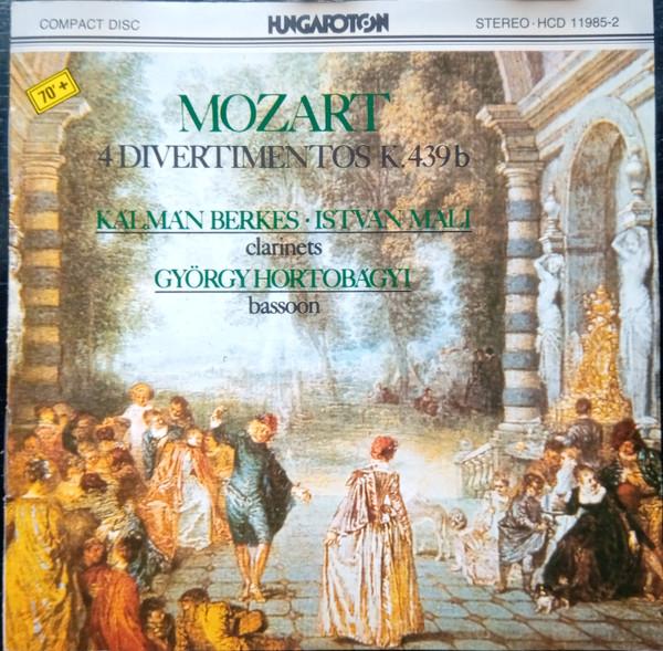 

CD MOZART - 4 Divertimetos K. 439b HCD119852 Hungaroton Clas Japan Classical Used