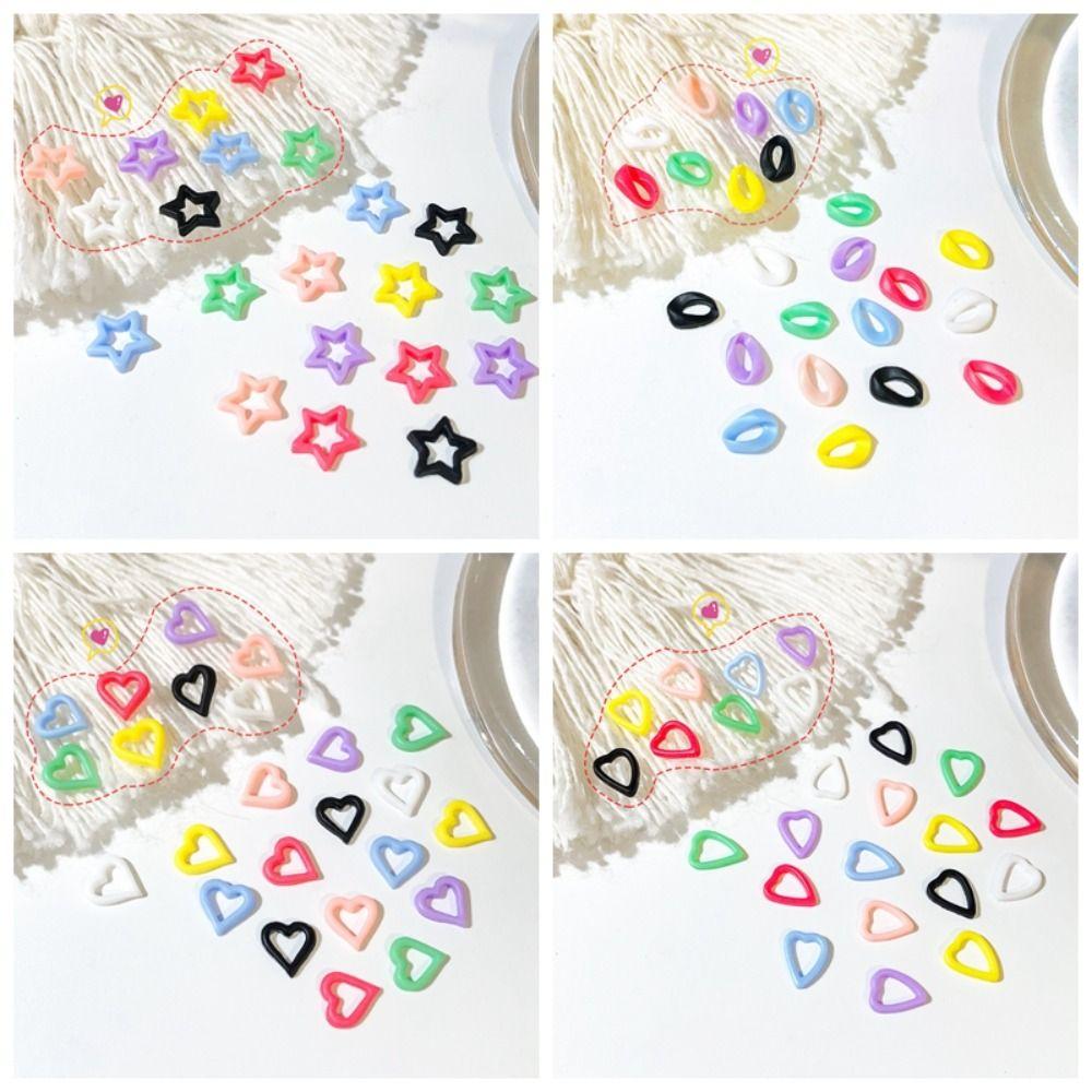 

50pcs/bag Jewelry Resin Nail Art Decoration Cute Circle Resin Nail Ornament Manicurist