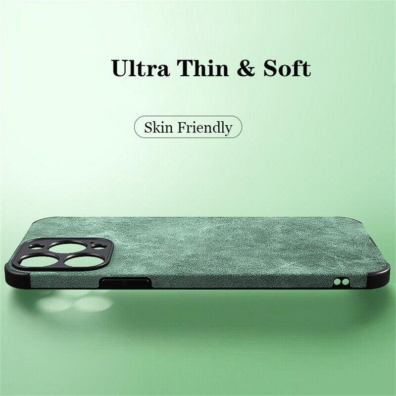 Luxury Matte Lambskin Leather Phone Case for iPhone 14 13 12 11 Pro Max X XR XS 7 8 Plus SE 2 Lens Protection Soft Cover Funda