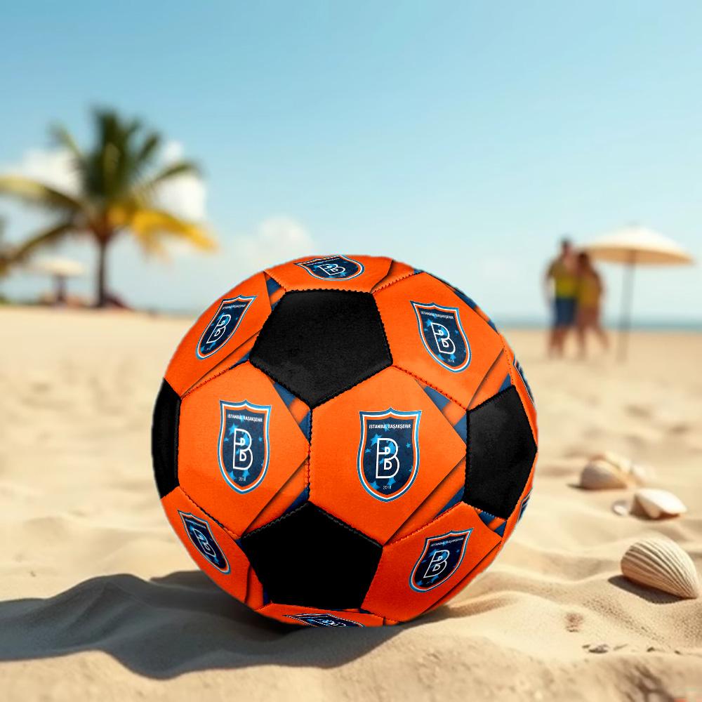 Ballon de Football Başakşehir d'Istanbul Coloré Tous Âges Cousu à la Machine PVC Prêt pour la Compétition Durable Haut Rebond.TAILLE5