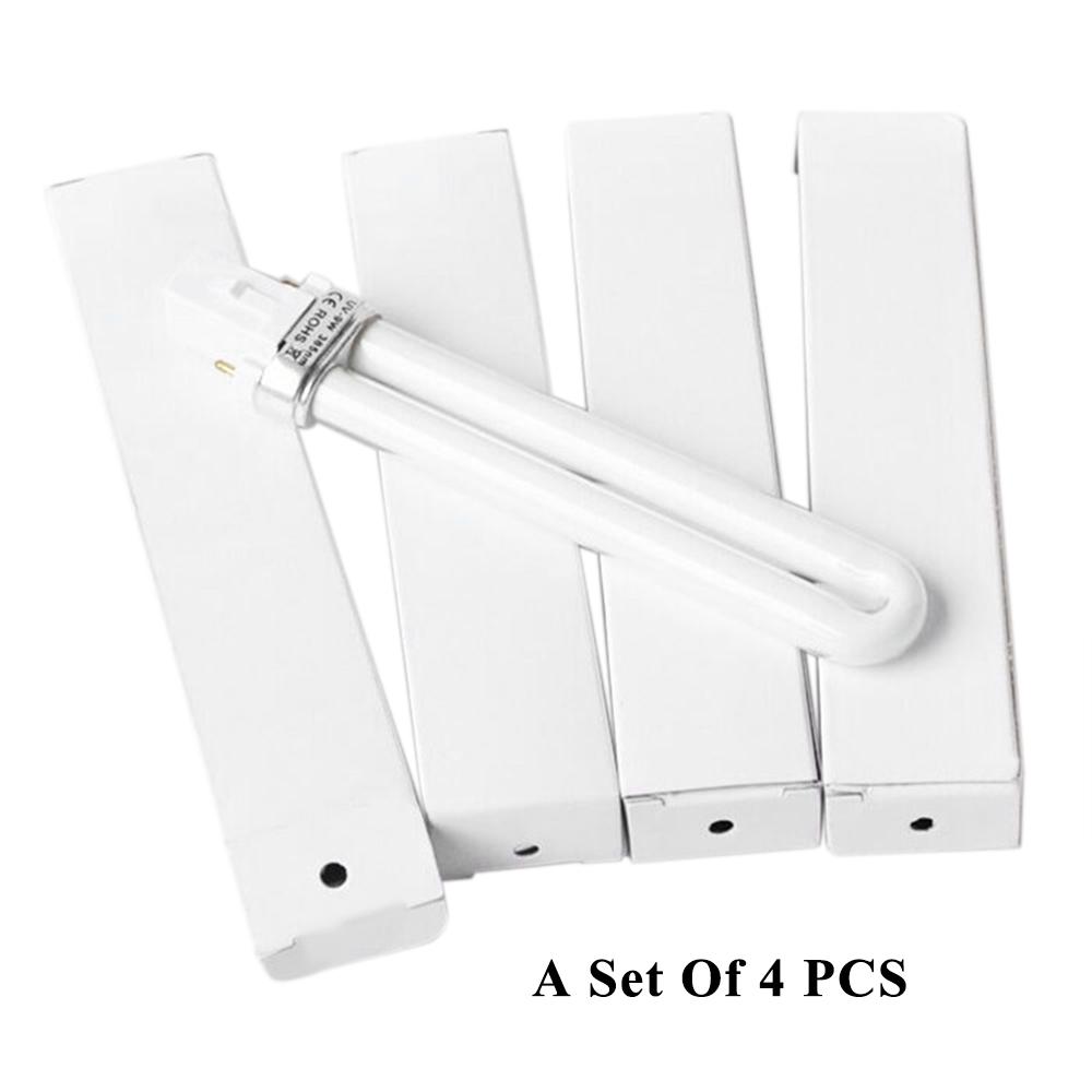 Set Of 4 PCS 9W UV Lamp Light For Nail Art Dryer Curing Lamp Replacement U shaped Lamp Bulb Tube Nail Art Supplies