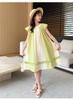 New Summer Dress for Girls, Children's Summer Internet Celebrity, Western Style Cotton Princess Dress, Girls' Thin Dress