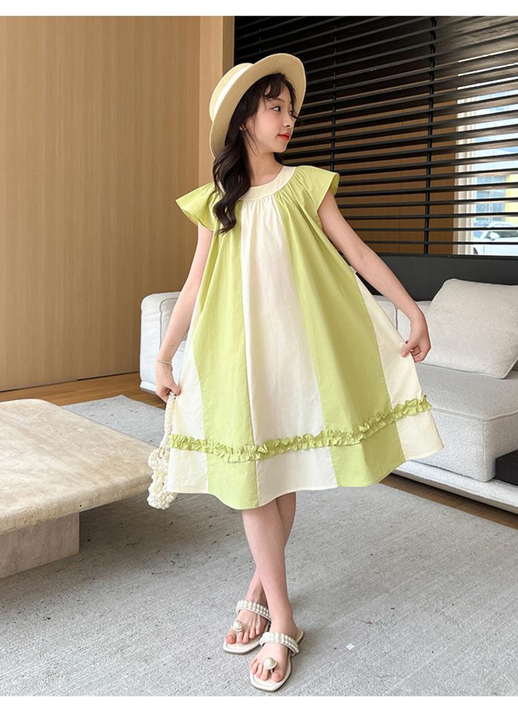 New Summer Dress for Girls, Children's Summer Internet Celebrity, Western Style Cotton Princess Dress, Girls' Thin Dress