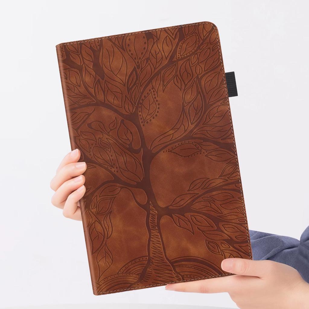 Suitable for Xiaomi Pad5 tablet leather case OPPO Realme Tree of Life embossed card holder protective case
