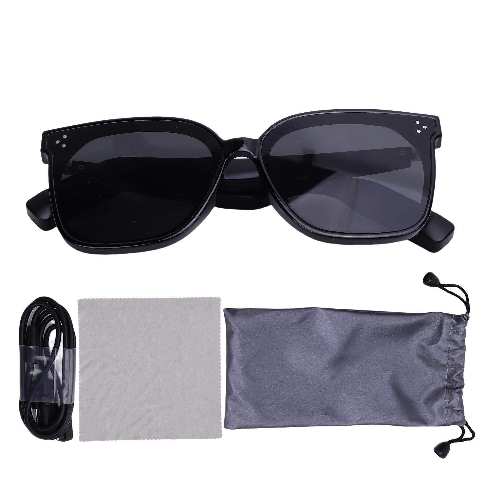 

Smart Glasses Black 144 Languages Translation Touch Control AI Bluetooth Sunglasses with Sound