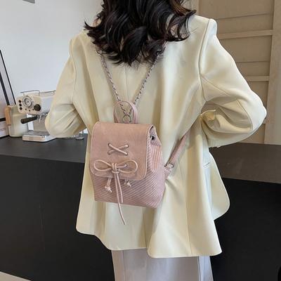 Koreanische Version Nische Schleife Rucksack Tasche 2025 neu niedlich einfach tragbar Umhängetasche lässig vielseitig Schultasche