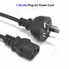 3 Prong AU Australia Plug AC Power Extension Cord 1.2m 4ft 100W C5 C13 Power Supply Cable for Dell Laptop PC Computer Monitor TV