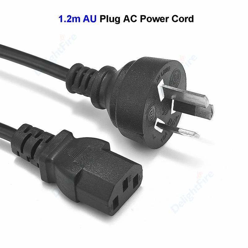 3 Prong AU Australia Plug AC Power Extension Cord 1.2m 4ft 100W C5 C13 Power Supply Cable for Dell Laptop PC Computer Monitor TV