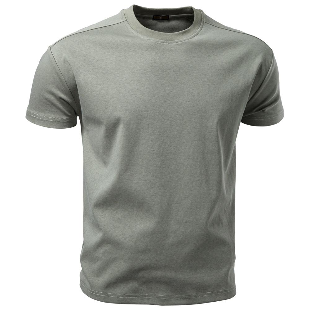 AIOPESON T-shirt da uomo basic a maniche corte Girocollo tinta unita Casual in misto cotone Traspirante Top estivo Per uso quotidiano