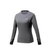 Hiking Casual Comfortable Sports Sweat-Wicking Crew Neck Long Sleeve T-Shirt Women Tops Distant-Peak-Gray 14423272-0070