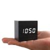 Wooden Alarm Clock Digital LED Despertador De Madera Madera Reloj Thermometer logo Custom Promotional Gift Desk Table Wood Clock