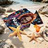 Custom Name Personalized Bride of Chucky Print Beach Towel, for Trip Camping Beach Party Home Decor, Birthday Gift for Family & Friends