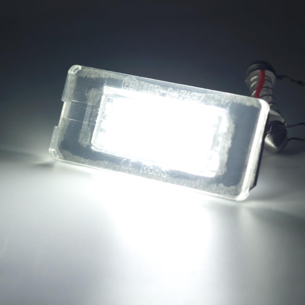 2PCS White 18SMD Car LED License Plate Light Lamp Beads for BMW Mini Cooper R56 R57 R58 R59 Car Light Source Error Free