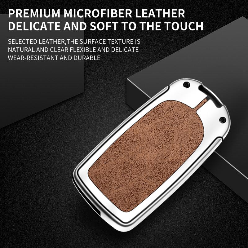 Custodia Portachiavi in Pelle e Metallo per Chiave Auto Fiat Tipo a 3 Pulsanti Coprichiave per Chiave Auto Fiat Tipo Accessori Portachiavi Protettore