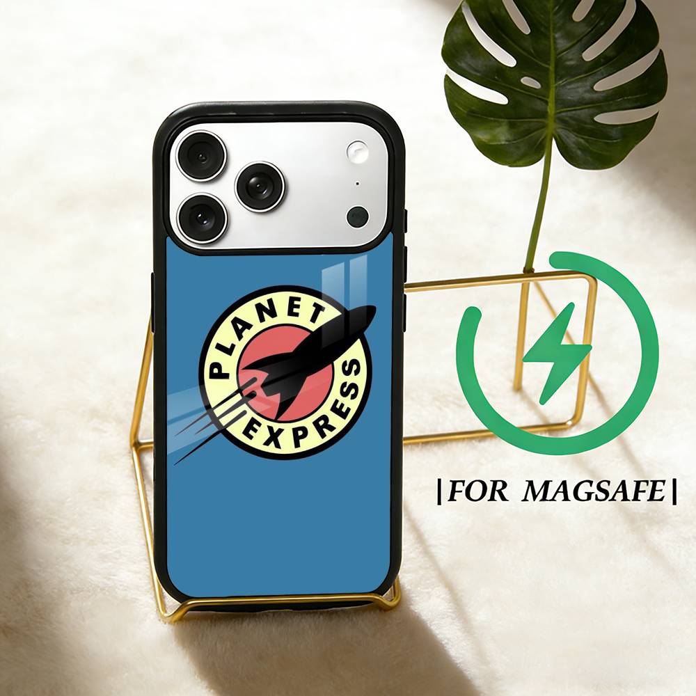 Cartoon F-Futurama wallpaper Phone Case For iPhone 17 16 15 14 13 12  Pro Max Plus for Magsafe Mirror Wireless Magnetic Cover