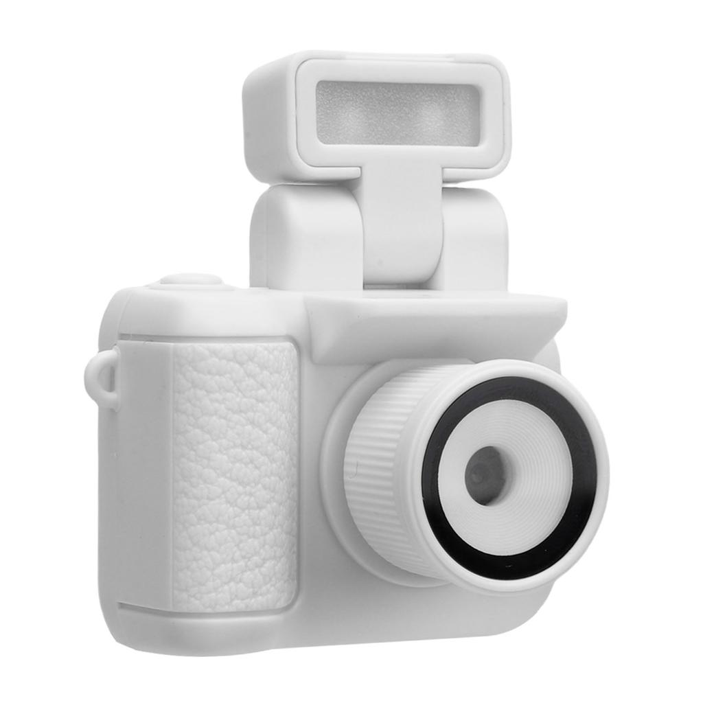 1080P Tiny Digital Camera 1.44 Inch HD Display Thumb Sized Camera Keychain with 32GB Memory Card Built in Flash White
