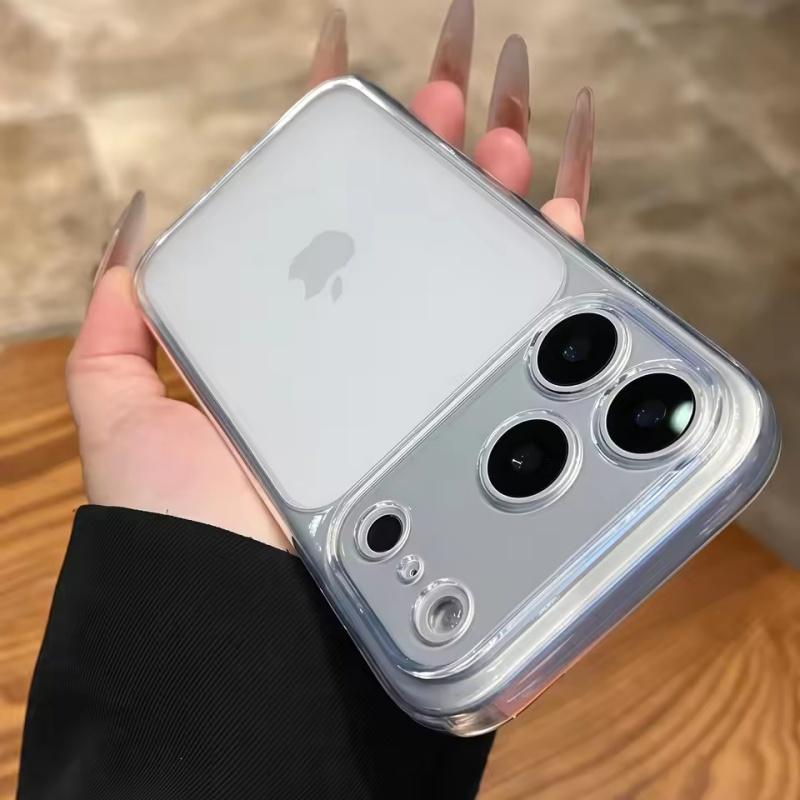 Transparent Soft Silicone TPU Case for iPhone 17 16 15 14 13 Pro Max 17Pro Clear Rubber Gel Simple Shockproof Bumper Cover