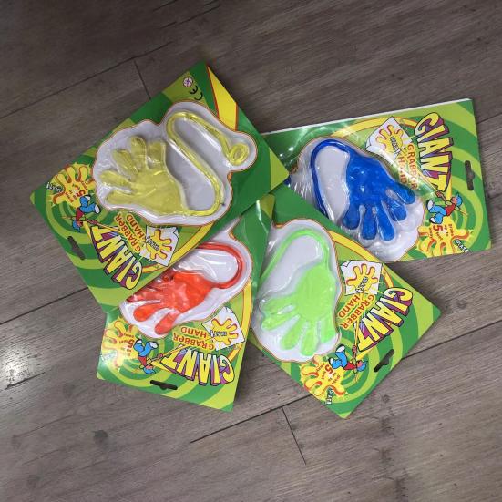 10Pcs Sticky Hand Toy Stress Anxiety Relief Portable Soft Stretch Colorful Palm Toy Kids Adults Party Favors Halloween Christmas Goodie Bag Stuffer