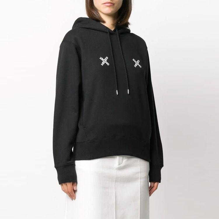 (WMNS) KENZO FW20 Hooded Long Sleeves Hoodie Sports Black Women's FA62SW8704MS-99