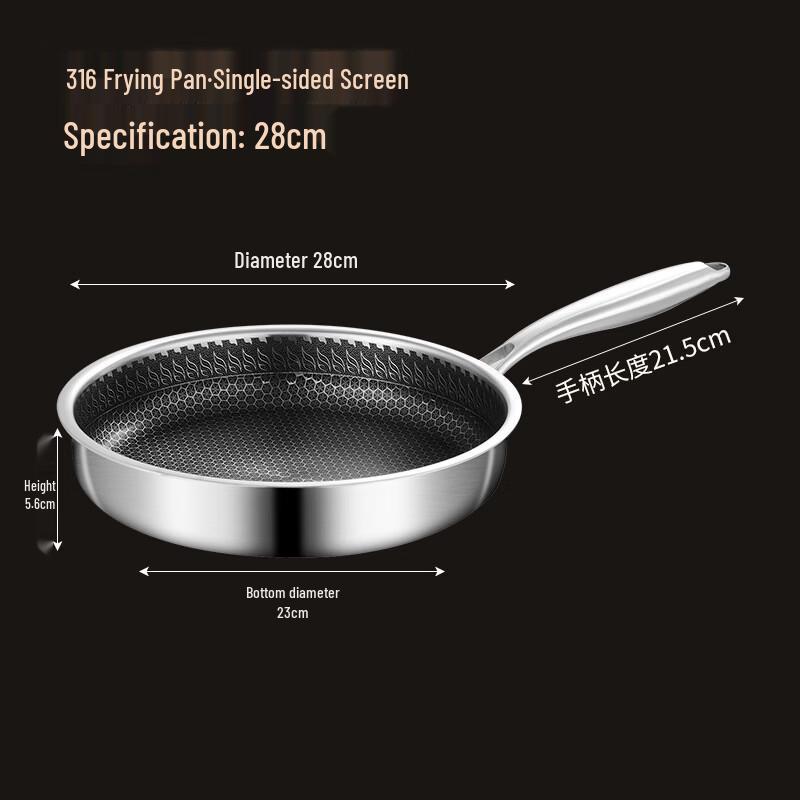 Wutuo Stainless Steel Non-stick Honeycomb Wok