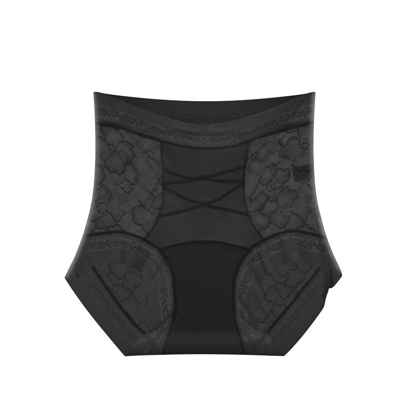 Ladies Summer Sexy Lace 7A Antibacterial Mulberry Silk Crotch Satin Streaky Light Plastic No Trace Breathable Briefs
