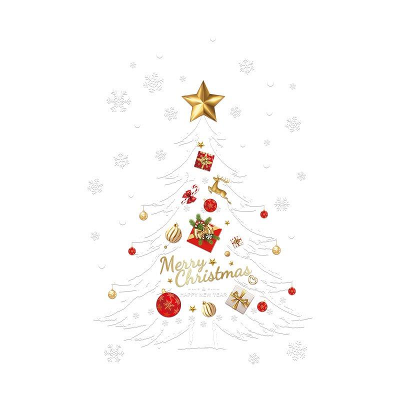 Christmas Decoration Christmas Tree Static Cling Stickers for Store Window Glass Doors