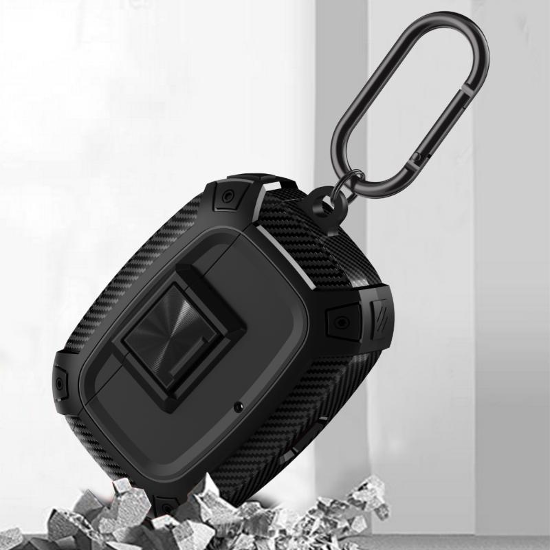 Durability TPU Carbon Fiber Cover for Studio Buds/+ Earbuds AntiShock Shell with Easy Access Charging Port Shell