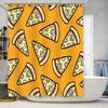 Pizza Shower Curtain Funny Italian Food Lover Gift Home Decor Waterproof Bathroom Set