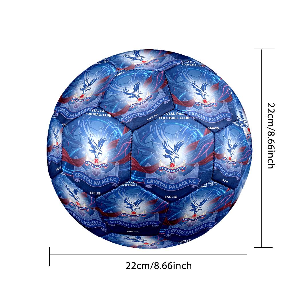 Crystal Palace FootballPrinted Size 5 Soccer Botball, Anti Slip Adult Match Football Souvenir for Football Fans