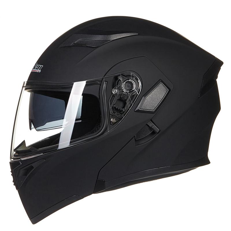 Kask motocyklowy z podwójną soczewką Zmywalny kask o aerodynamicznej konstrukcji