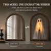 2026 Halloween Light Up Ghost Mirror Novelty Ghost Holding Candle On Mirror USB Powered for Spooky Halloween Haunted House Decor