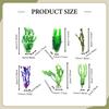10Pcs Artificial Aquarium Plants Ornaments, Scenery, Multi Shape ,Colorful Fake Decorations, Betta Goldfish Tank Accessories