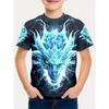 Children's Clothing T-Shirts for Boys Short Sleeve Child T-Shirt Fashion 3D Dragon Graphi Print Casual Girls Summer Clothes Tops