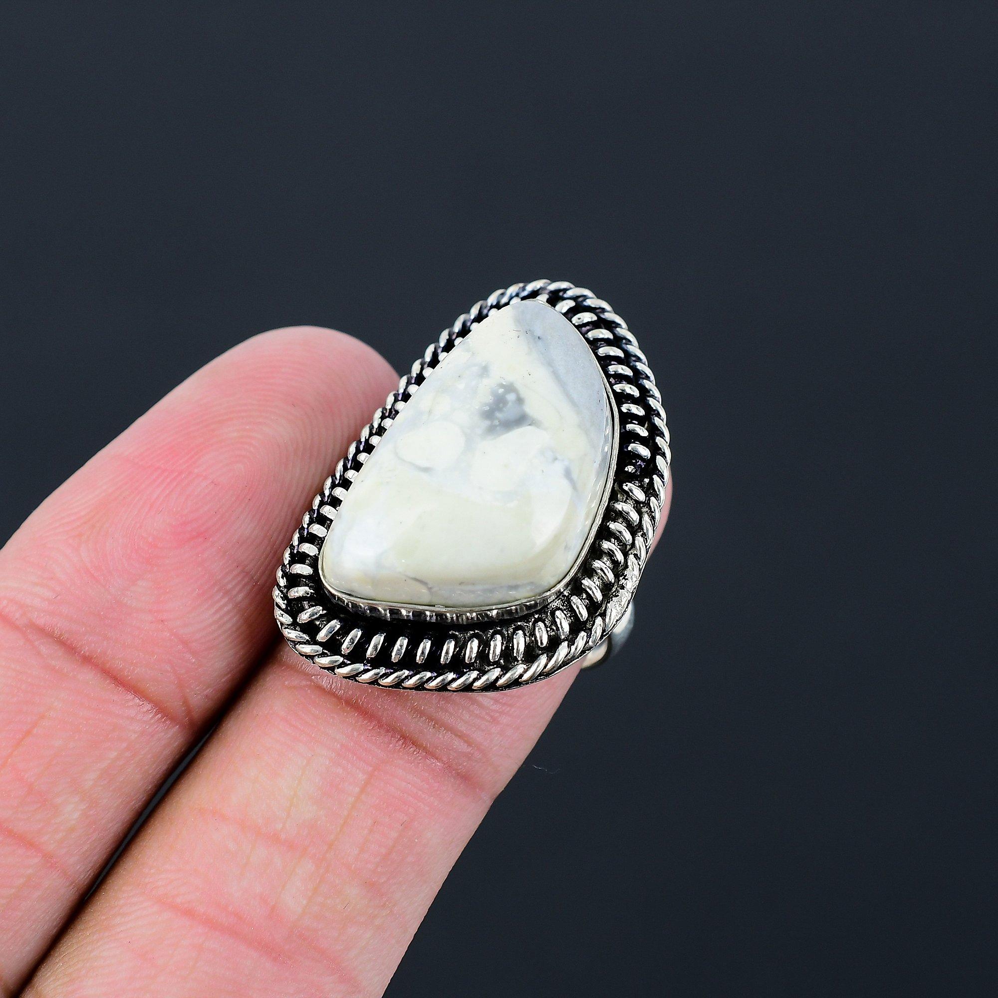 Natural Maligano Jasper New Multi Stone Mother Ring 925 Sterling Silver US 7.5 7.5