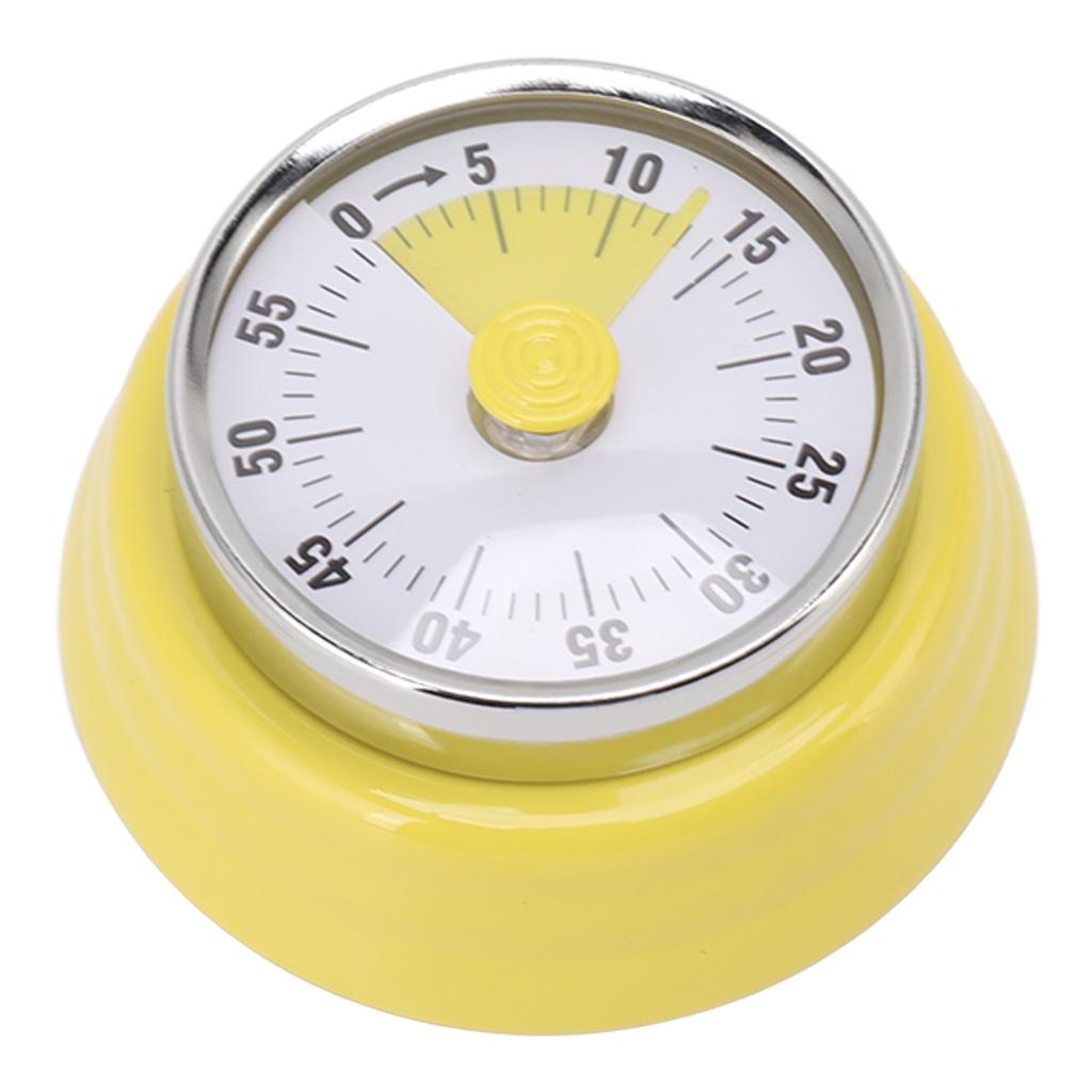 Mechanical Countdown Timer with Visual Display Dial Stainless Steel Timer for Learning Office Pale