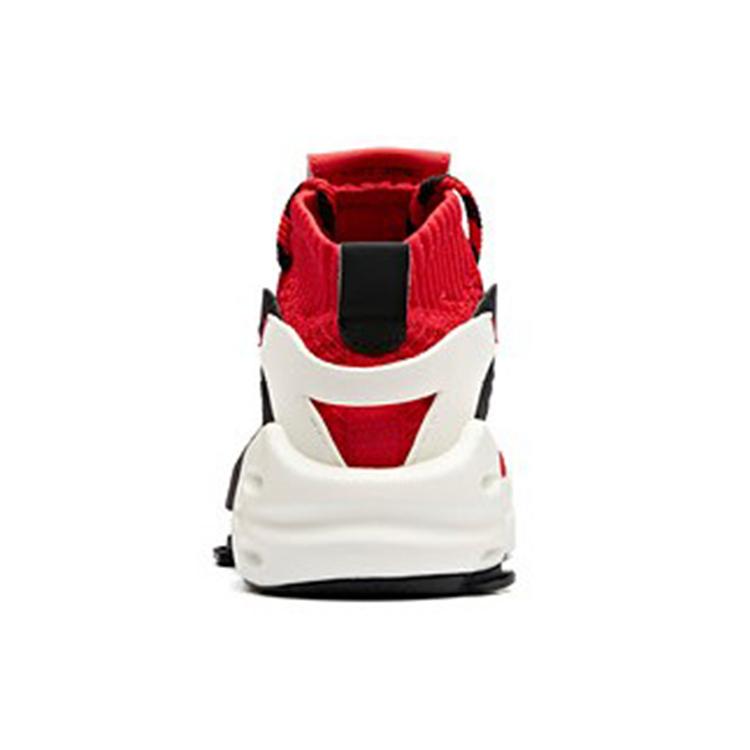 New Anta Bastard Slip Resistant Abrasion Resistant High Top Skateboard Shoes Men's Red White 11918080-2