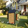 Large Capacity Bird Feeder Metal Suet Feeder Hanging with Cage Easy to Clean House Shaped Wild for Outdoors Garden Yard Decor Outside