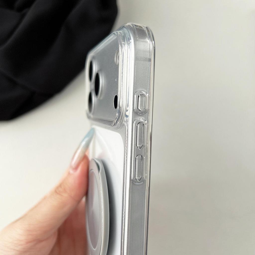 Compatible with Apple 17 Pro and Samsung S26: 360° Rotating Magnetic Stand Phone Case with Two-in-One Anti-Fall Lanyard.